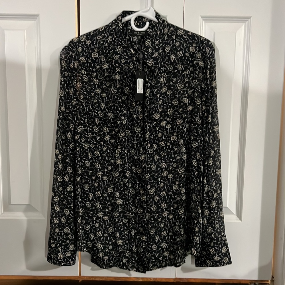 rag and bone Farren Floral Shirt, size M, NWT